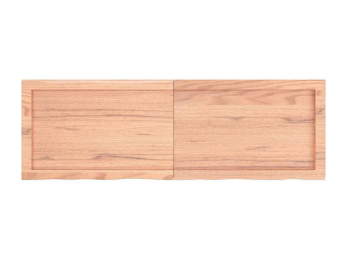 Étagère murale marron clair bois chêne massif traité