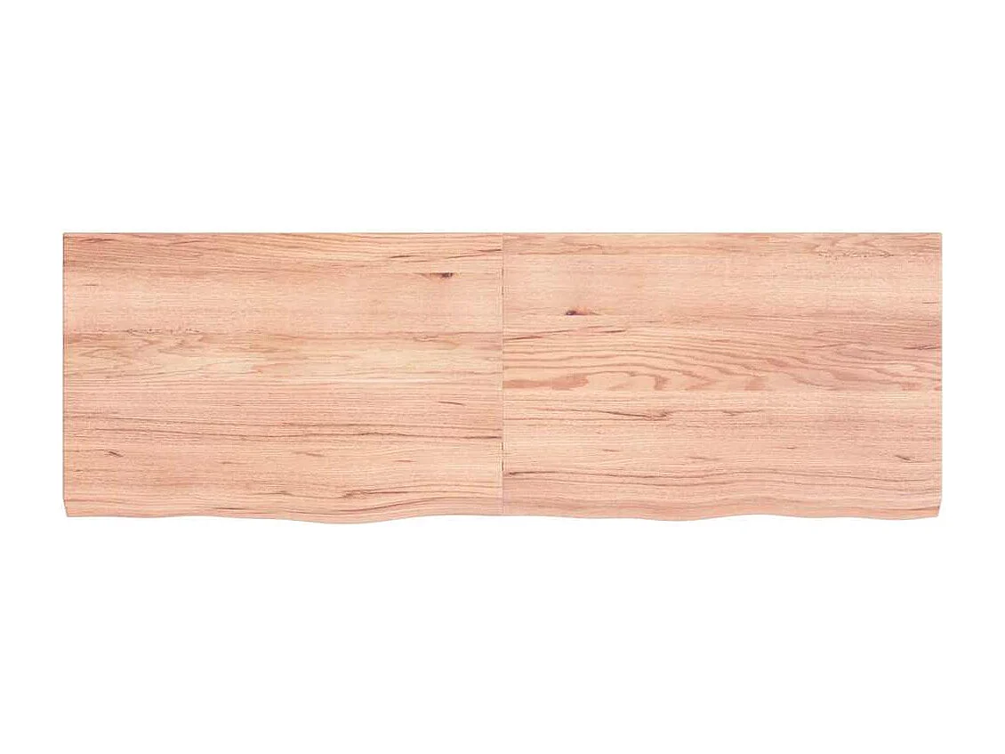 Étagère murale marron clair bois chêne massif traité