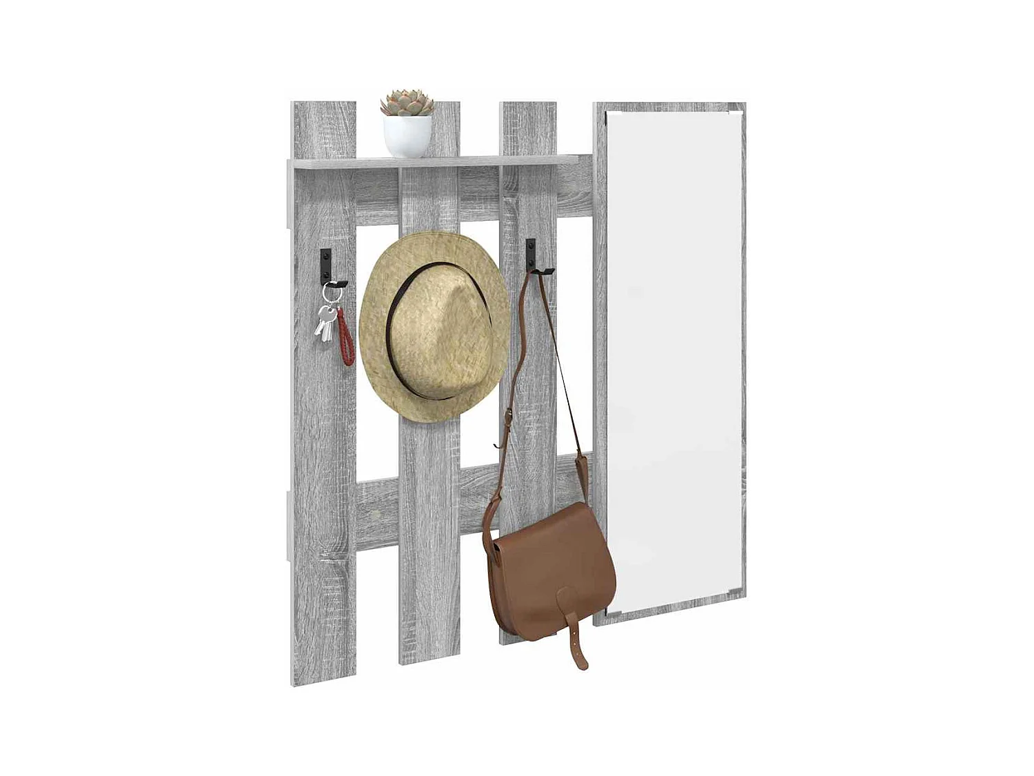 Perchero de pared Sonoma gris 100 x 10 x 100 cm