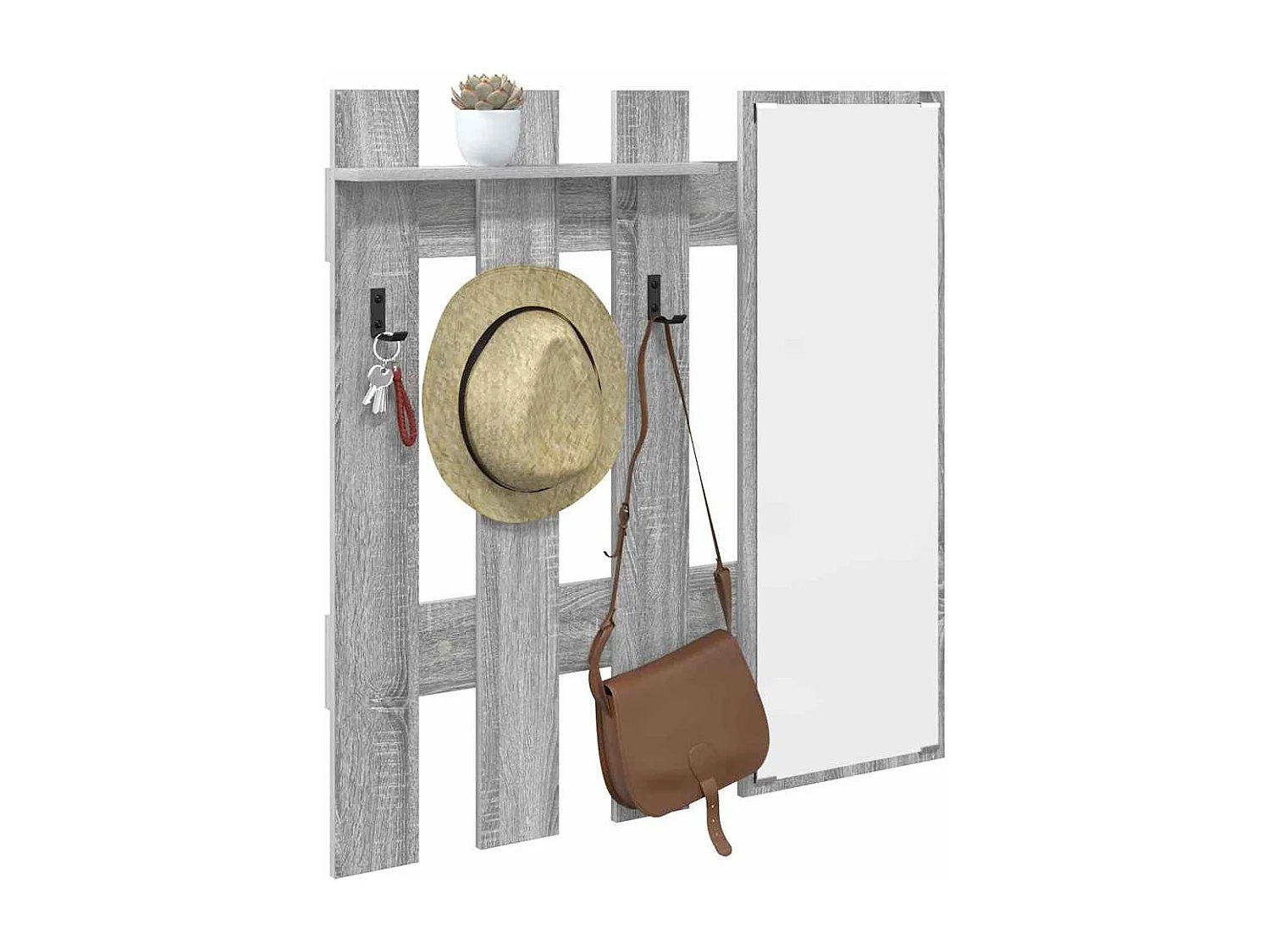Wandgarderobe Sonoma grau 100 x 10 x 100 cm