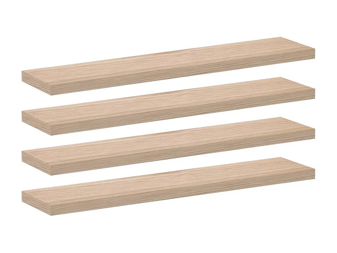 Mensole sospese 4 pezzi 110x23,5x4 cm in legno ingegnerizzato