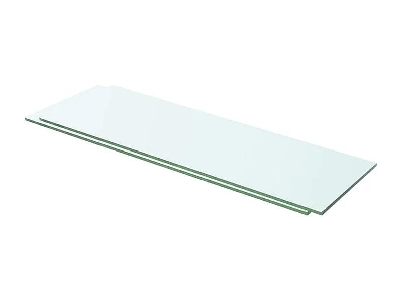 Panneaux d'étagère 2 pcs Verre Transparent 60 x 15 cm
