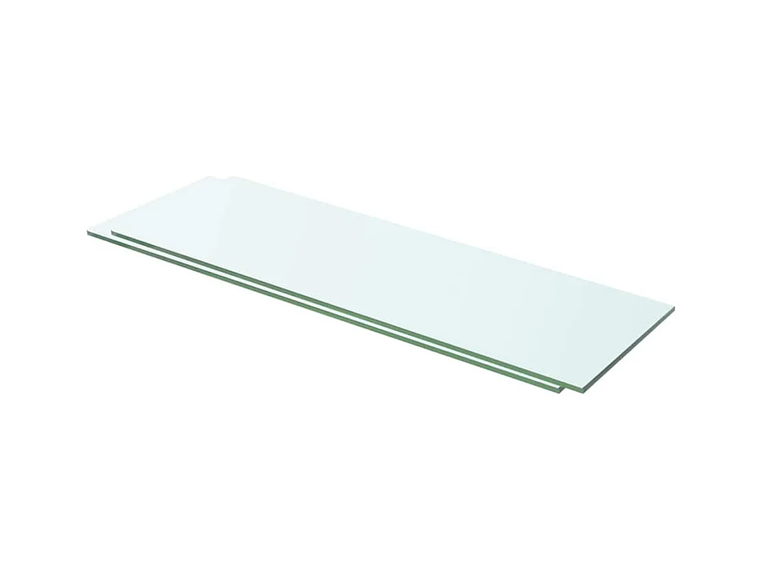 Plankpanelen 2 stuks Transparant glas 60 x 15 cm