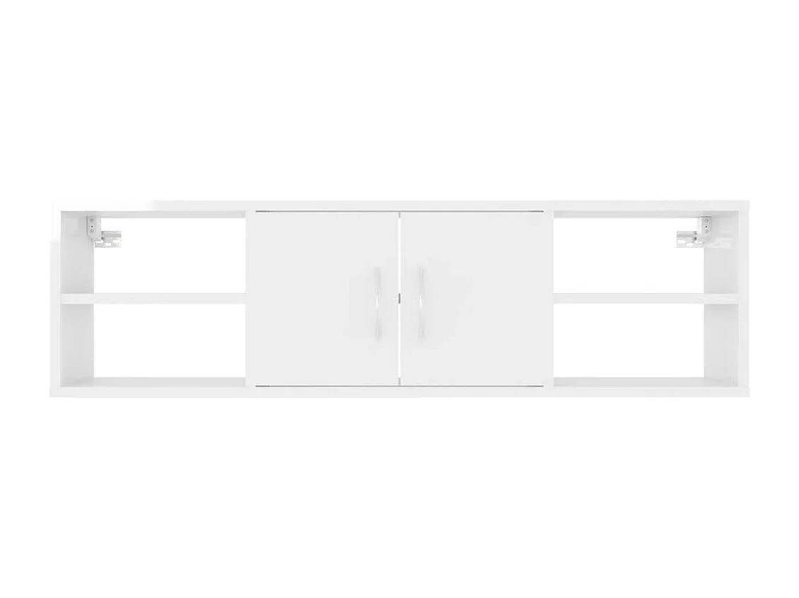 Estante de pared Blanco brillo 102x30x29 cm Madera de ingeniería