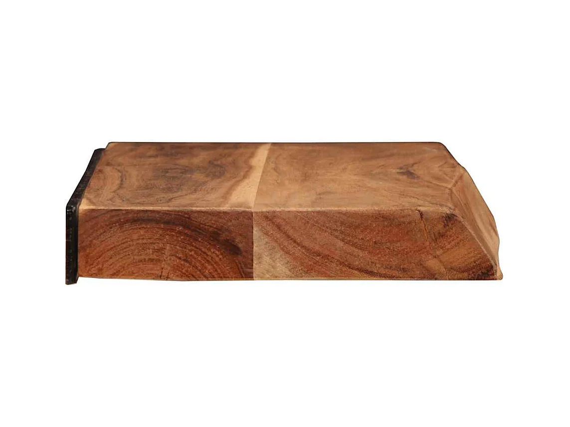 Mensole da parete 2 pezzi 60x20x3,5 cm in legno massello di acacia