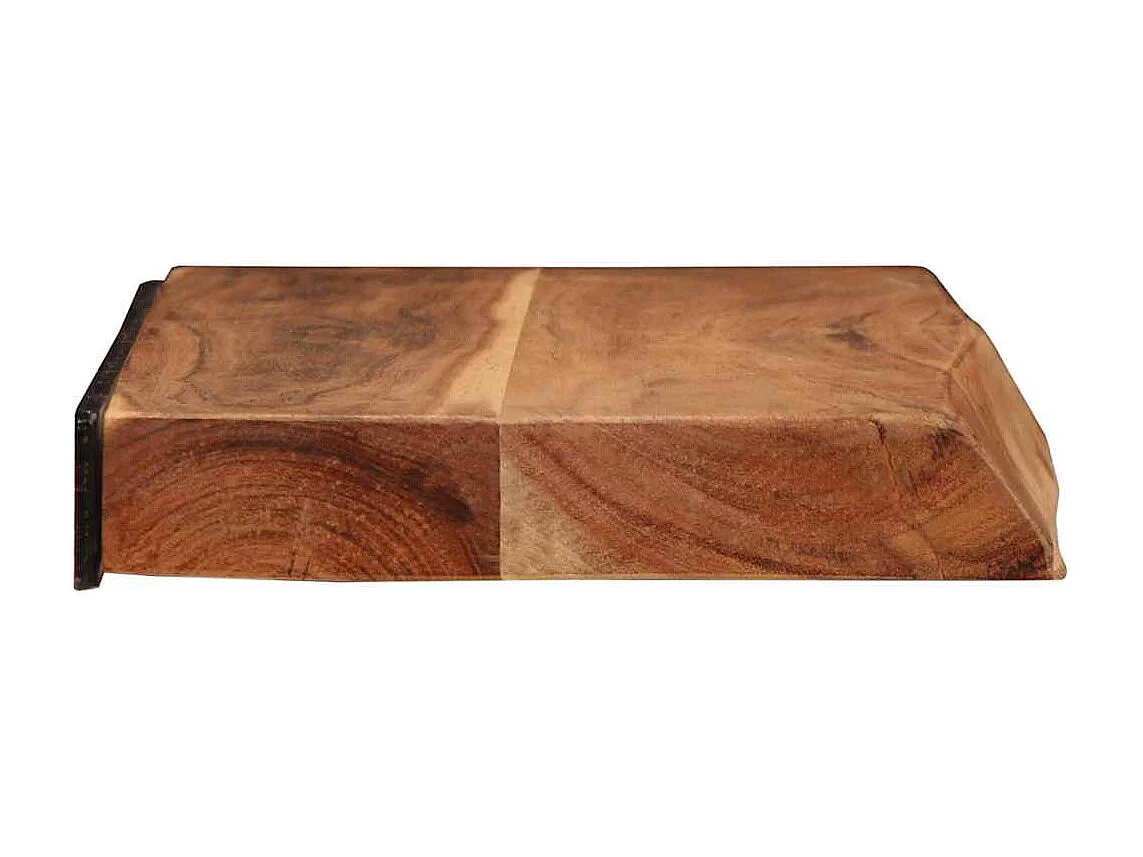 Estantes de pared 2 uds 60x20x3,5 cm madera maciza de acacia