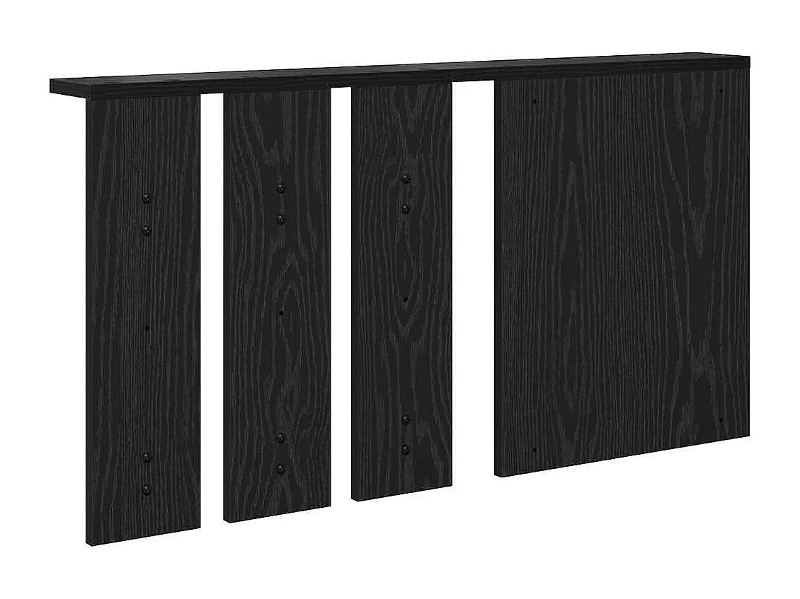 Porte-manteau mural avec étagère Chêne noir 85 x 10 x 45 cm