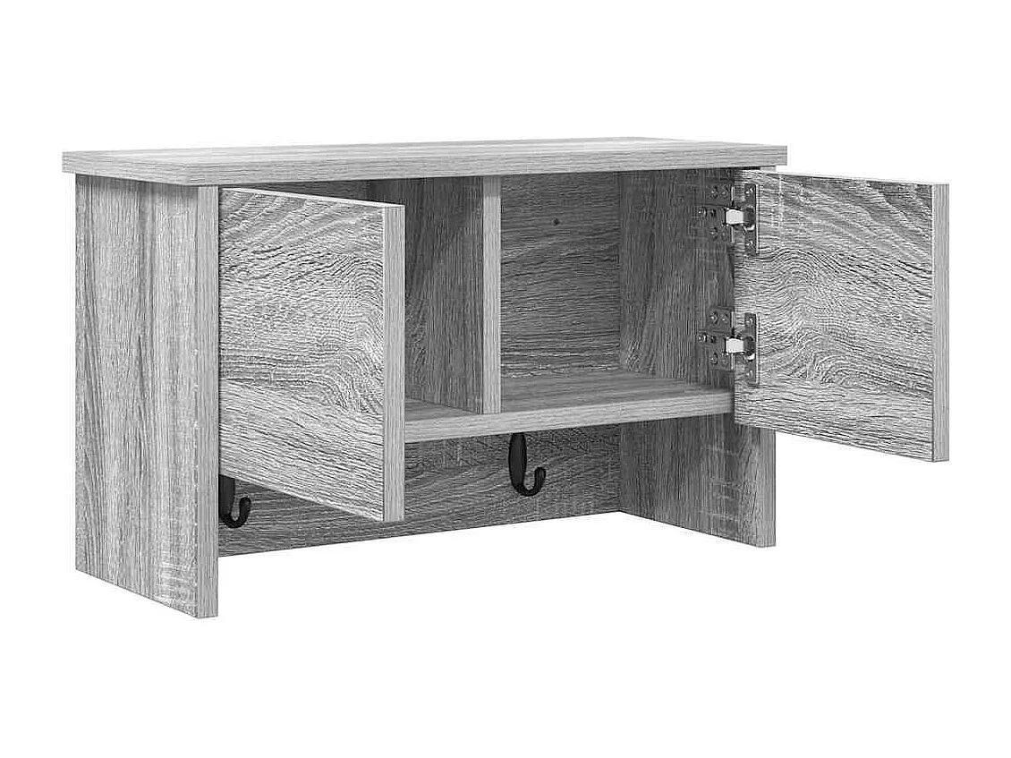 Porte-manteau mural avec étagère Sonoma gris 50 x 20 x 30 cm
