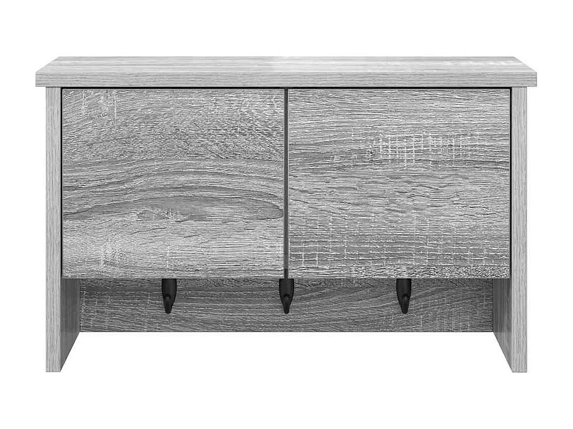 Porte-manteau mural avec étagère Sonoma gris 50 x 20 x 30 cm