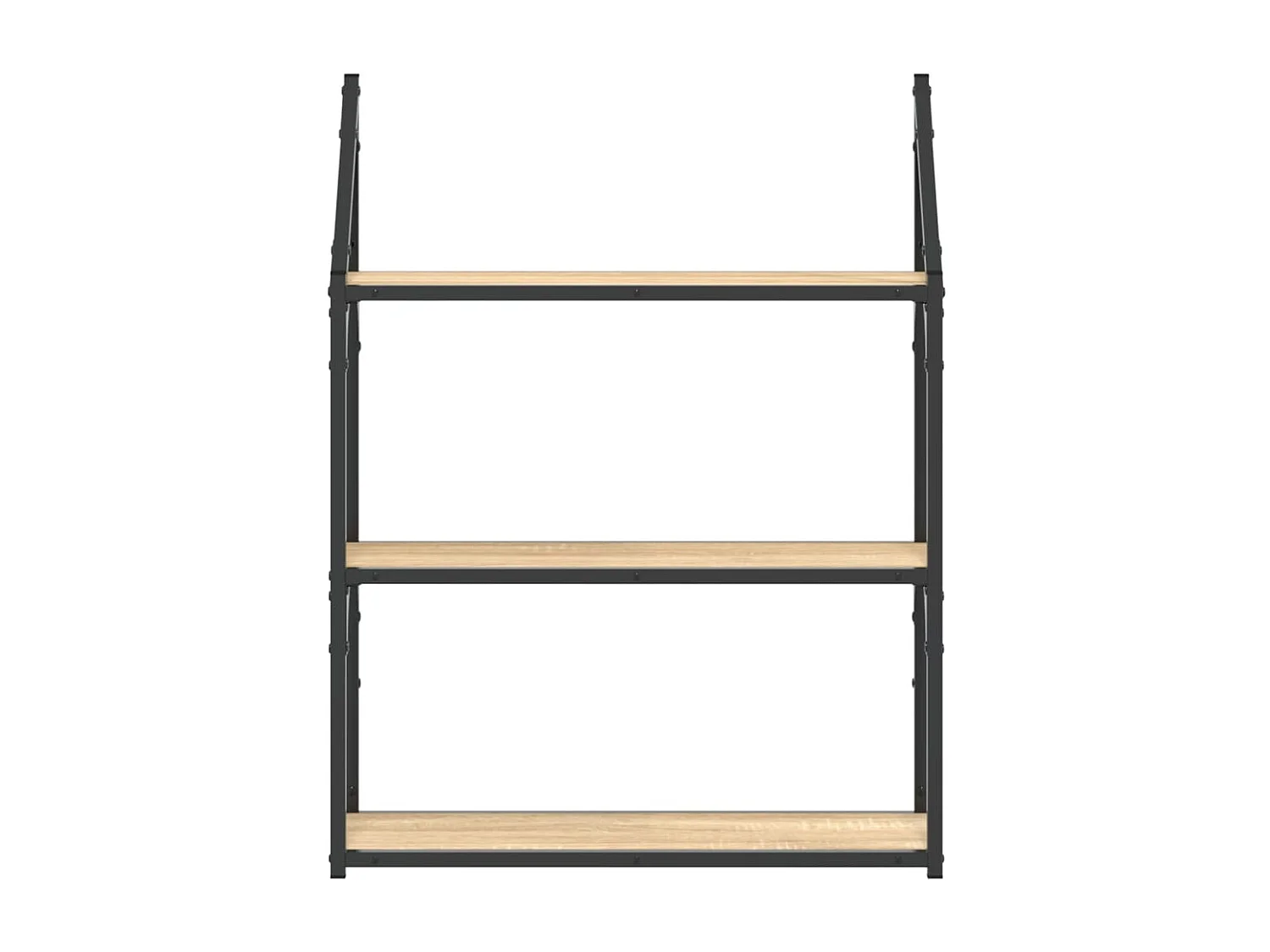 Estantería de pared de 3 niveles roble Sonoma 60x21x78,5 cm