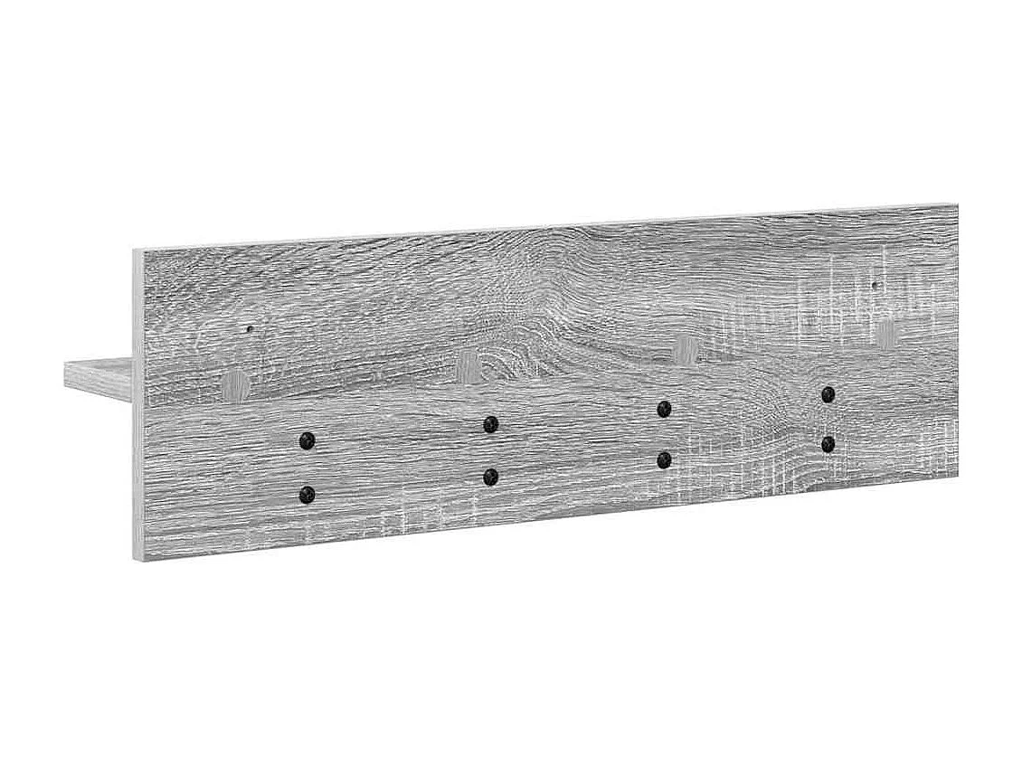 Perchero de pared con estante Sonoma, gris, 60 x 10,5 x 18 cm