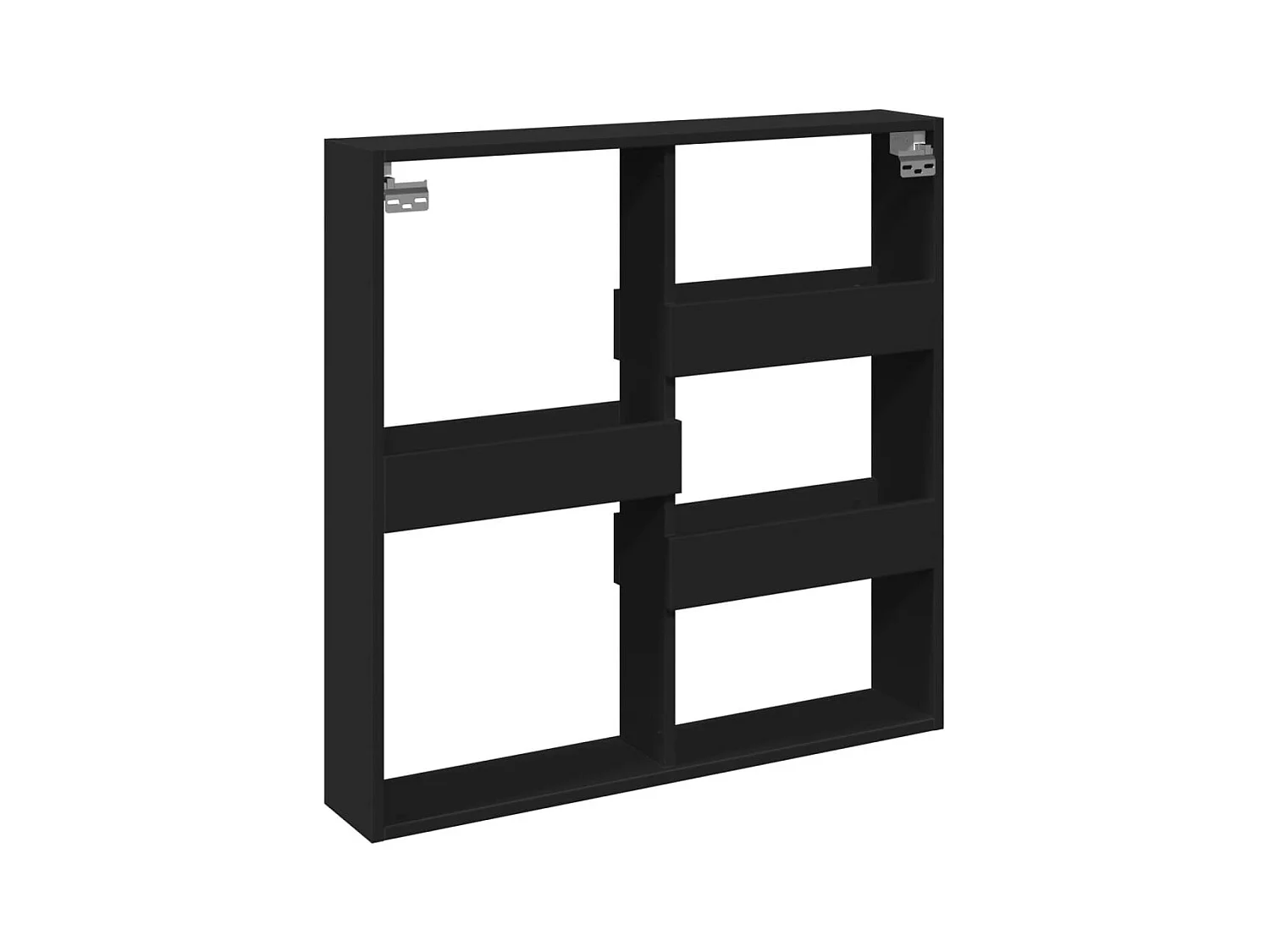 Zwarte wandkast 80x15x80 cm bewerkt hout