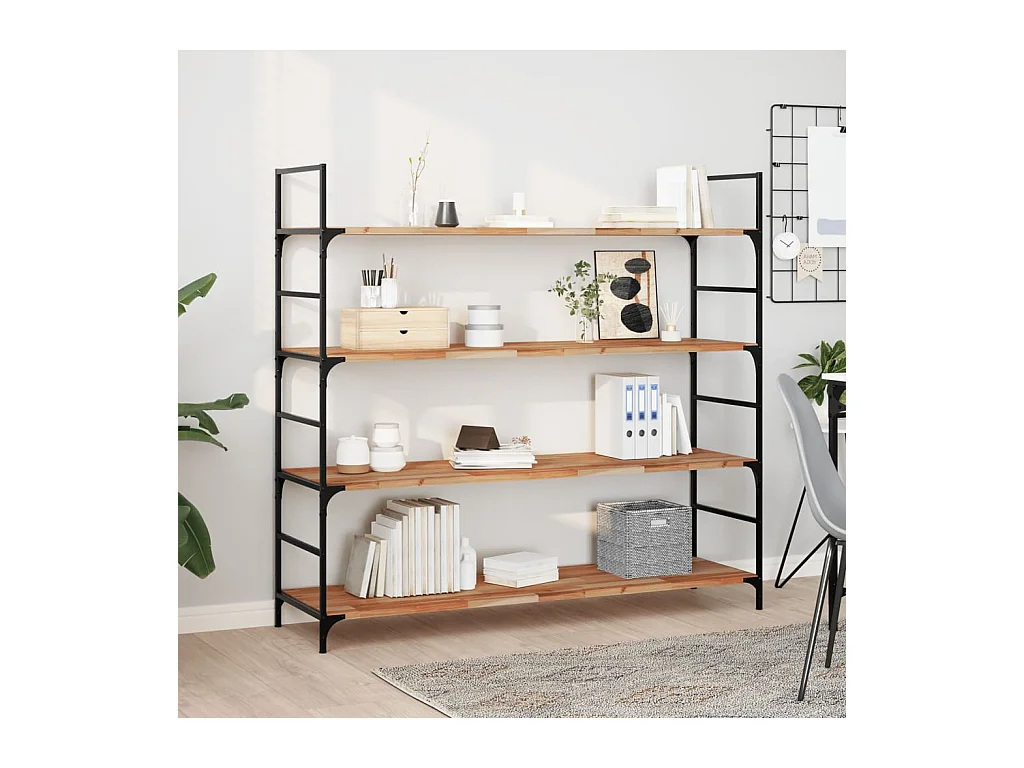 Estantes flotantes 2 uds 140x40x2 cm acacia maciza aceitada