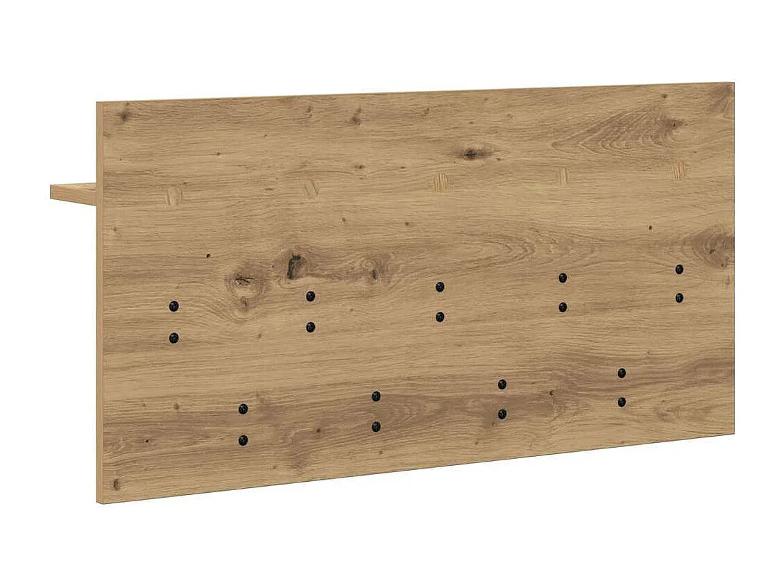 Handgemaakte eikenhouten wandkapstok 80 x 40 x 12 cm