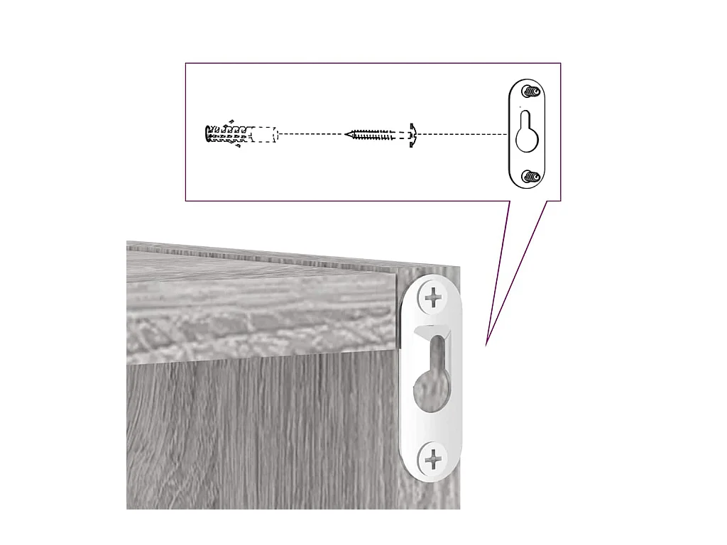 Mensole da parete 4 pezzi Grigio 26 x 15 x 26 cm Legno ingegnerizzato