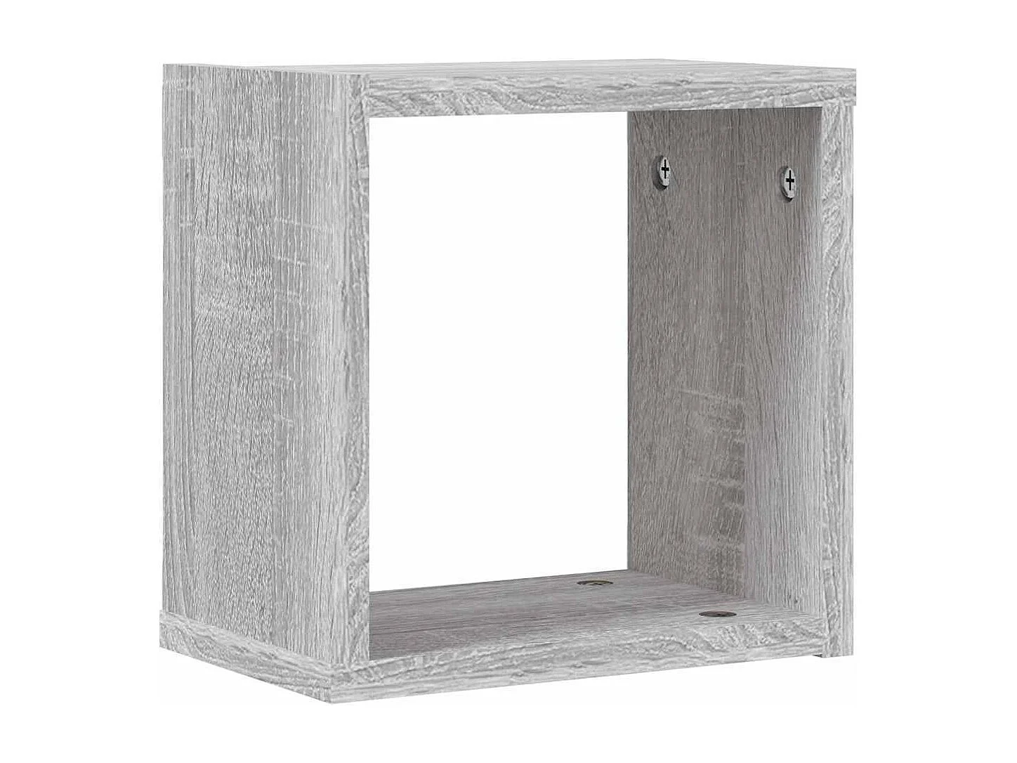 Estantes de pared 4 piezas Gris 26 x 15 x 26 cm Madera de ingeniería