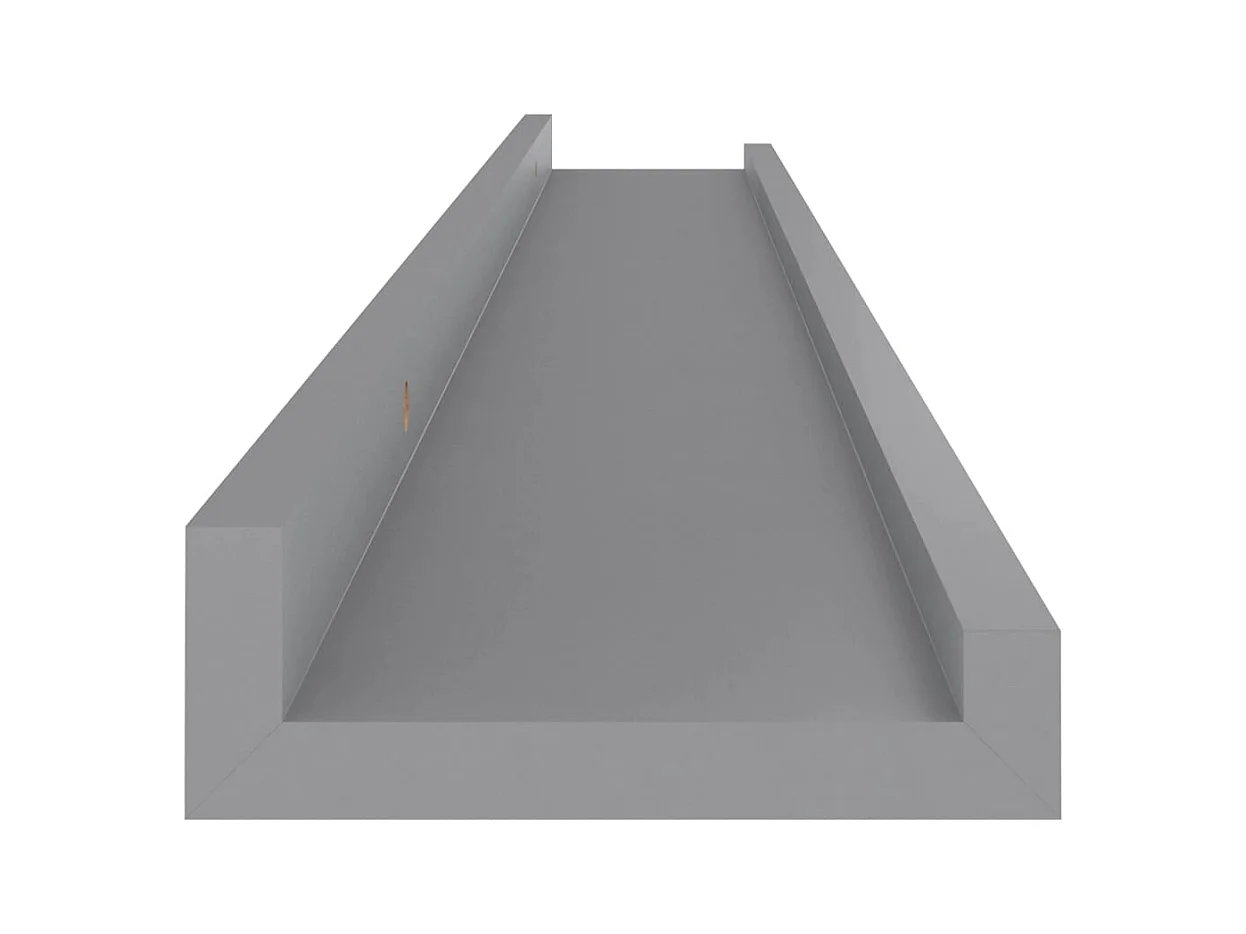 Mensole da parete 4 pezzi Grigio 80x9x3 cm