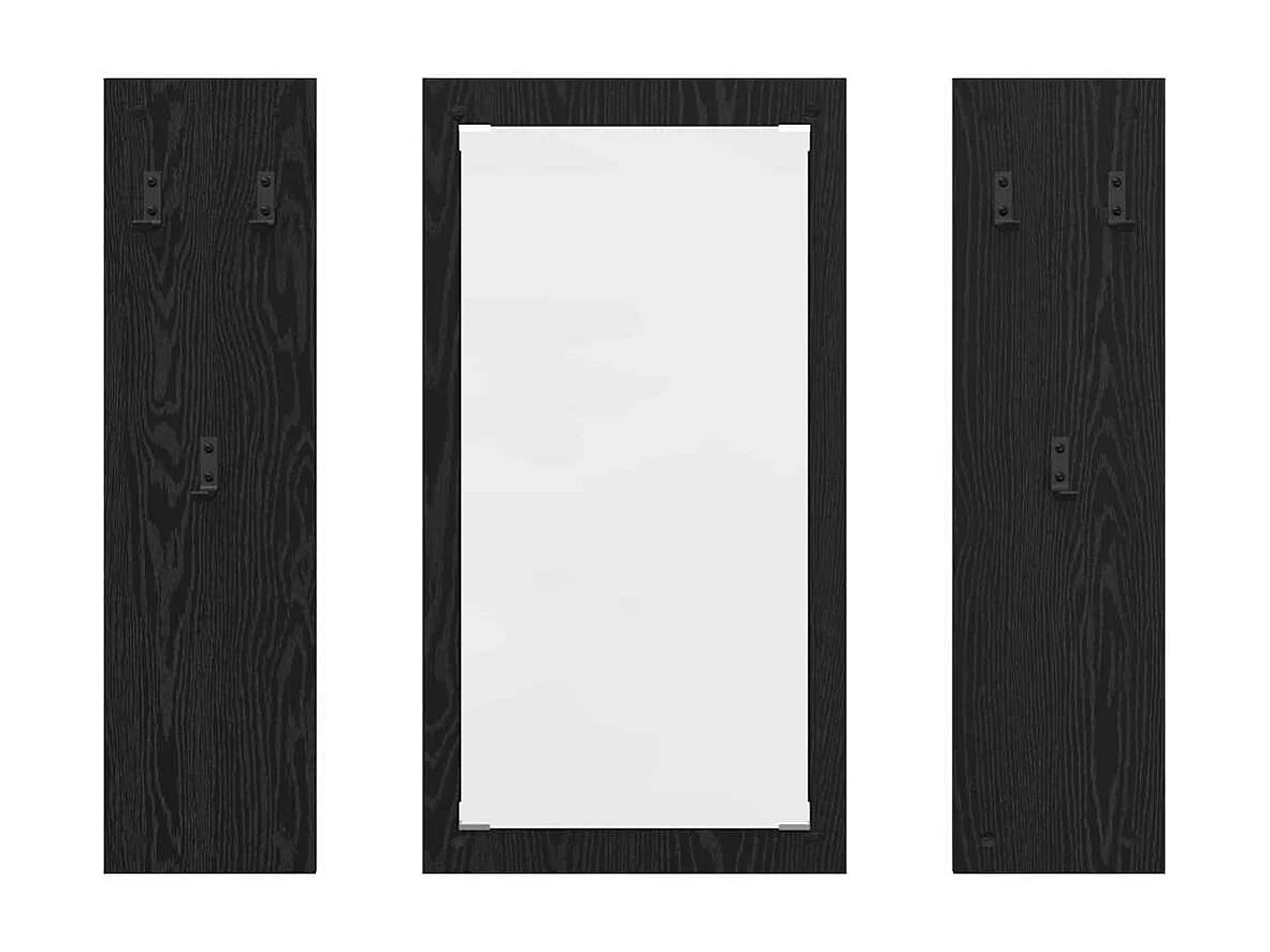 Porte-manteau mural Montage mural Chêne noir 96 x 1,5 x 90 cm