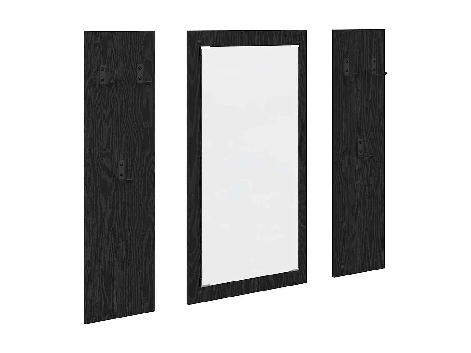 Porte-manteau mural Montage mural Chêne noir 96 x 1,5 x 90 cm