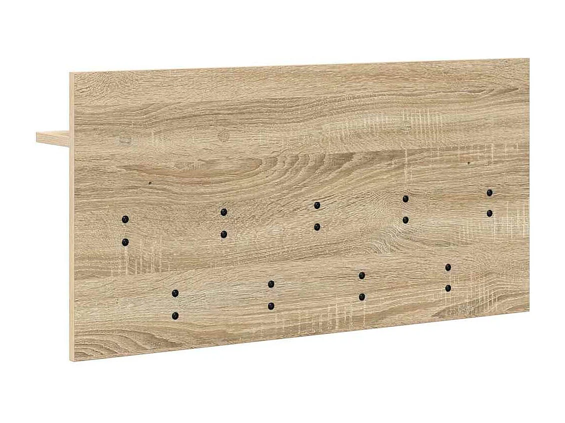 Appendiabiti da parete con ripiano in rovere Sonoma 80 x 40 x 12 cm