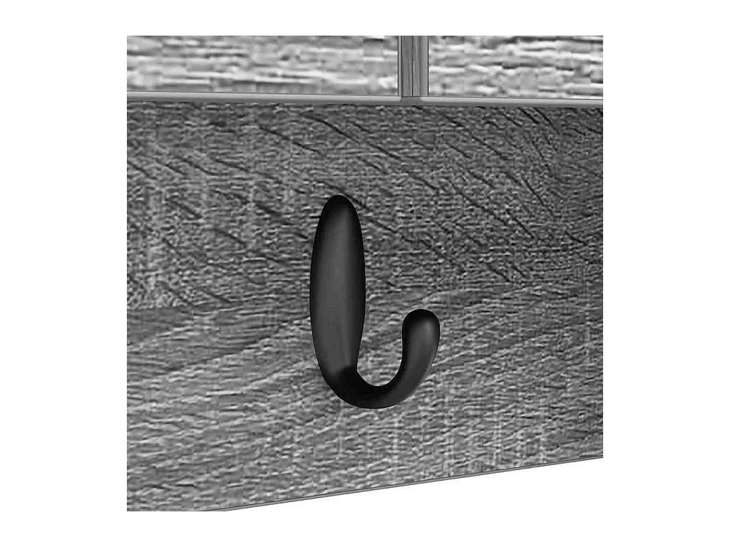 Appendiabiti da parete Sonoma con ripiano, grigio, 80 x 20 x 30 cm