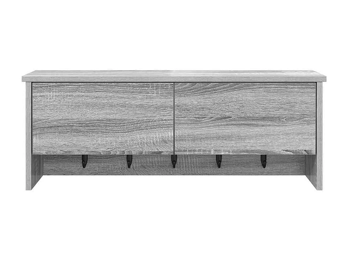 Appendiabiti da parete Sonoma con ripiano, grigio, 80 x 20 x 30 cm