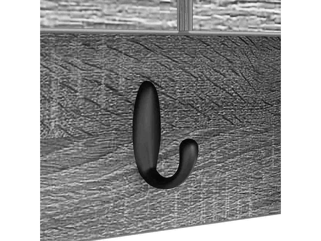 Appendiabiti da parete Sonoma con ripiano, grigio, 80 x 20 x 30 cm
