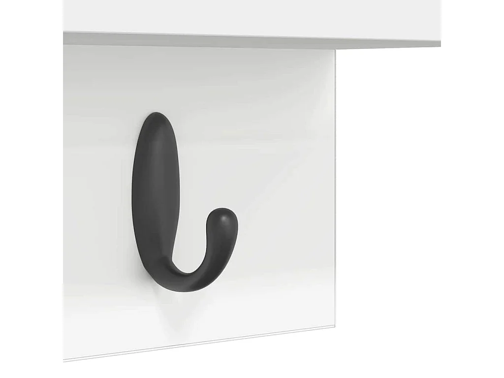 Perchero de pared Blanco 40 x 10,5 x 18 cm Madera de ingeniería