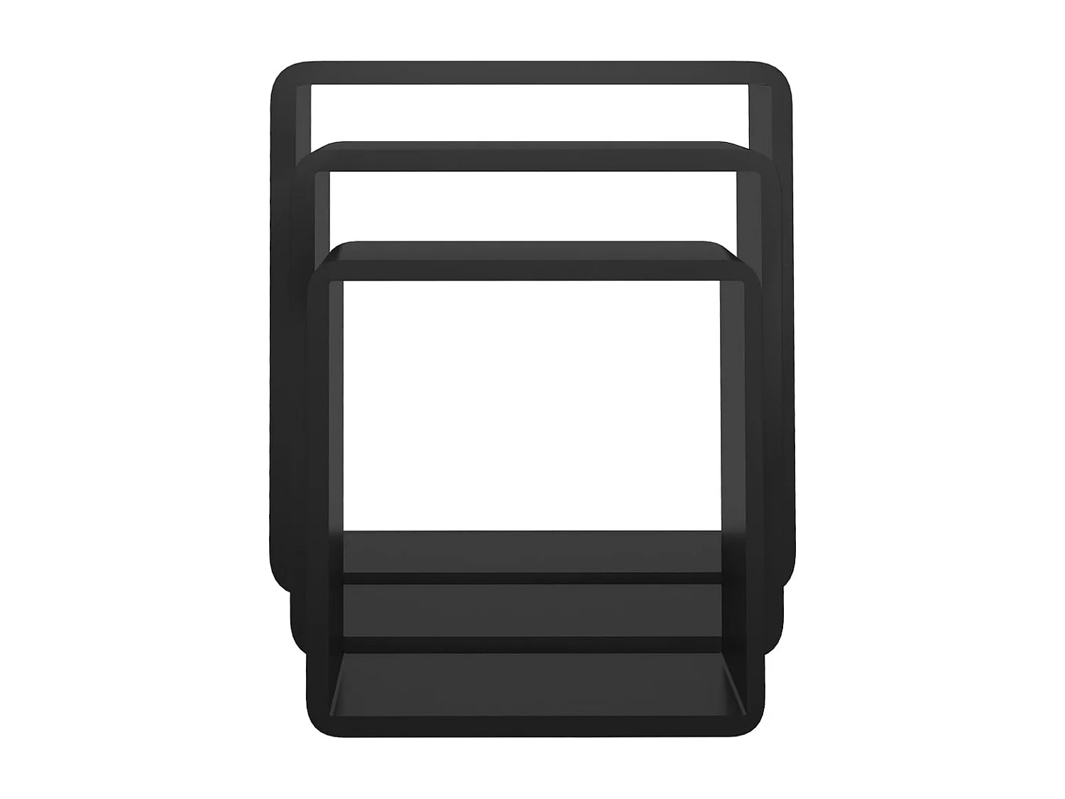 Étagères murales sous forme de cube 3 pcs Noir MDF