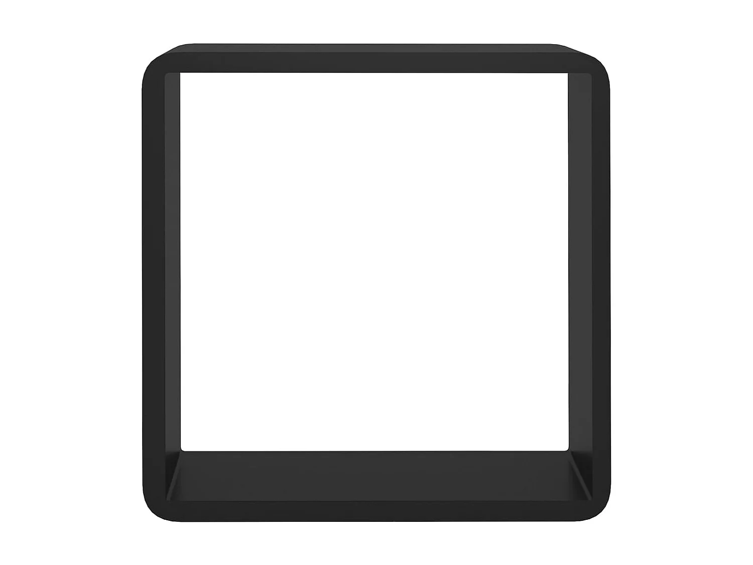 Étagères murales sous forme de cube 3 pcs Noir MDF