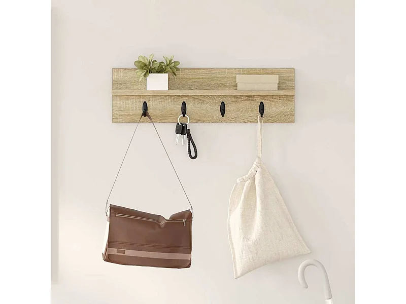 Wandgarderobe mit Ablage Sonoma Eiche 60 x 10,5 x 18 cm