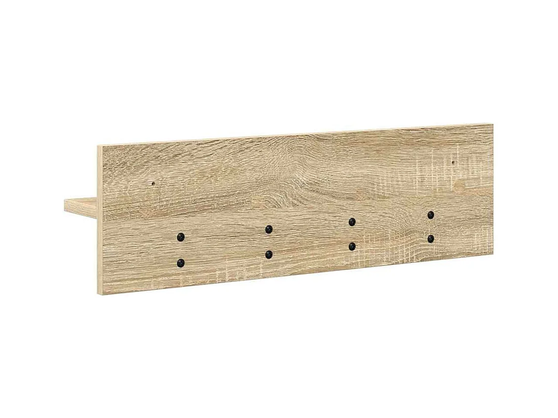 Appendiabiti da parete con ripiano in rovere Sonoma 60 x 10,5 x 18 cm