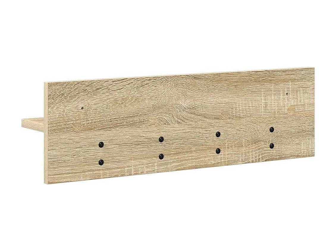 Appendiabiti da parete con ripiano in rovere Sonoma 60 x 10,5 x 18 cm