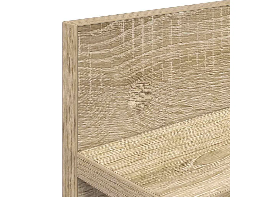 Appendiabiti da parete con ripiano in rovere Sonoma 60 x 10,5 x 18 cm