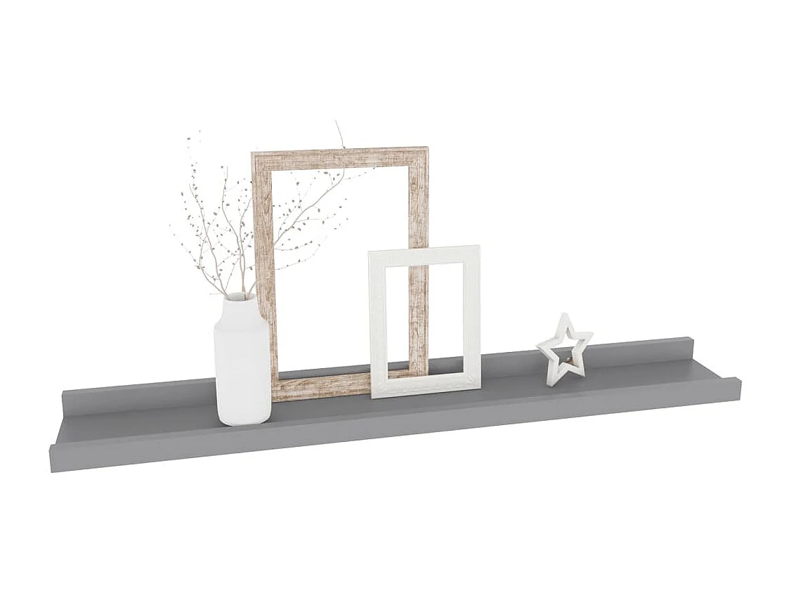 Étagères murales 4 pcs Gris 60x9x3 cm