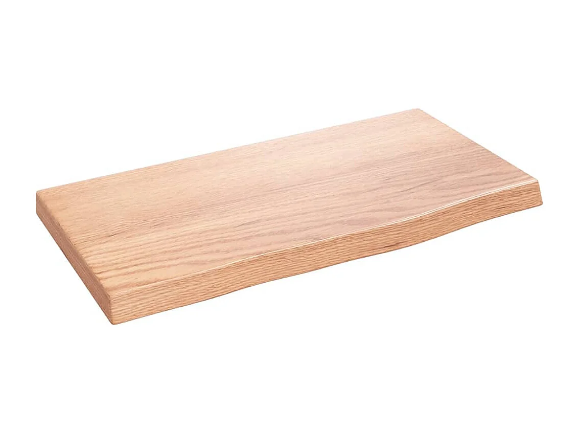 Étagère murale marron clair 40x20x2 cm bois chêne massif traité