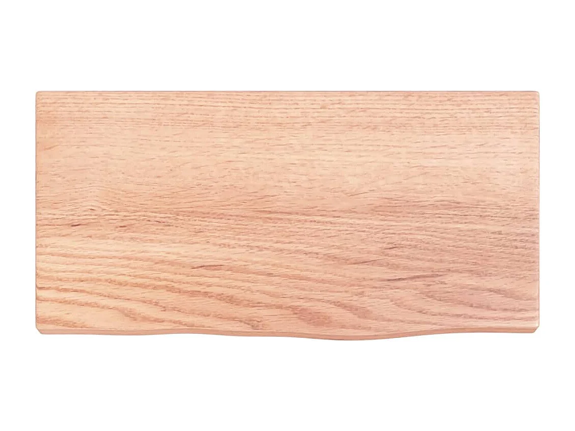 Étagère murale marron clair 40x20x2 cm bois chêne massif traité