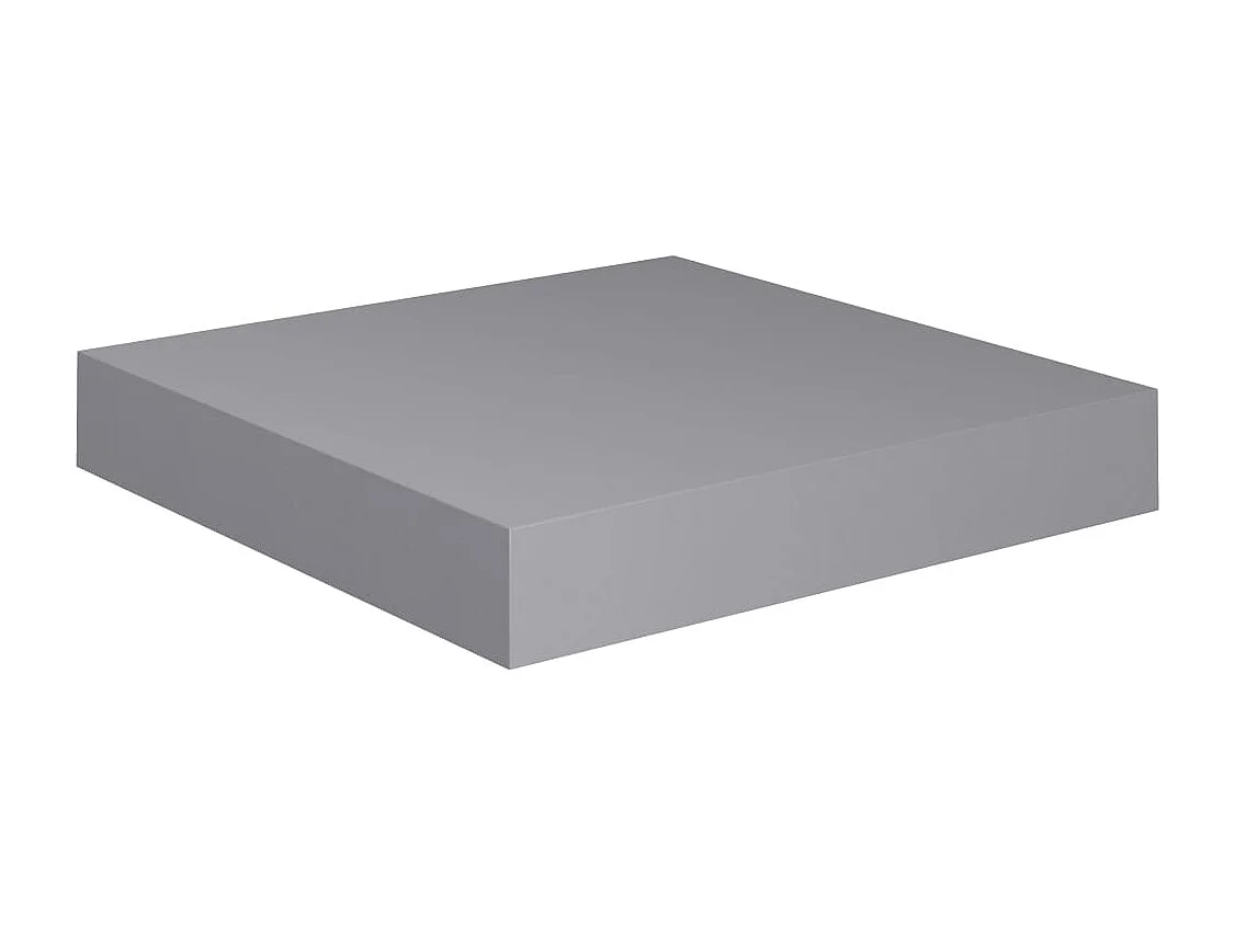 Estantes flotantes de pared 2 piezas gris 23x23,5x3,8 cm MDF