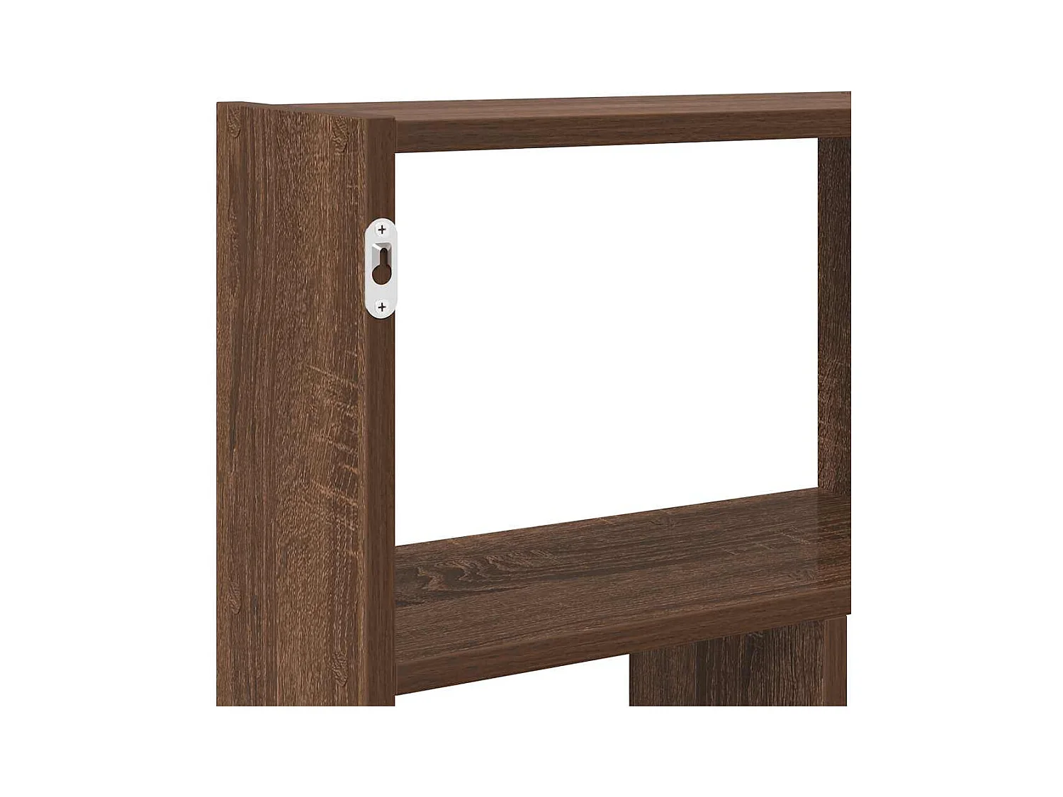 Estante cúbico de pared de 12 compartimentos en roble marrón