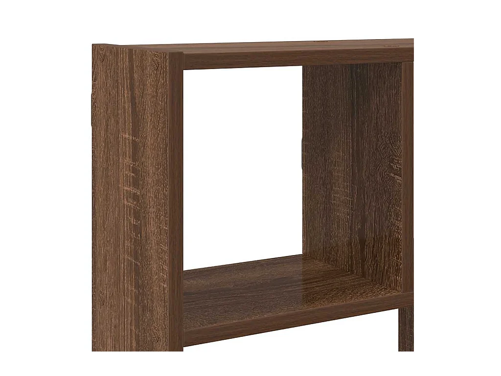 Estante cúbico de pared de 12 compartimentos en roble marrón