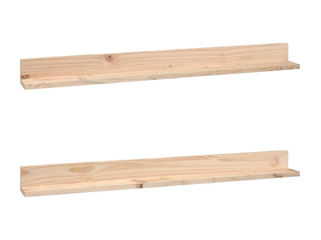 Étagères murales 2 pcs 110x11x9 cm Bois de pin massif