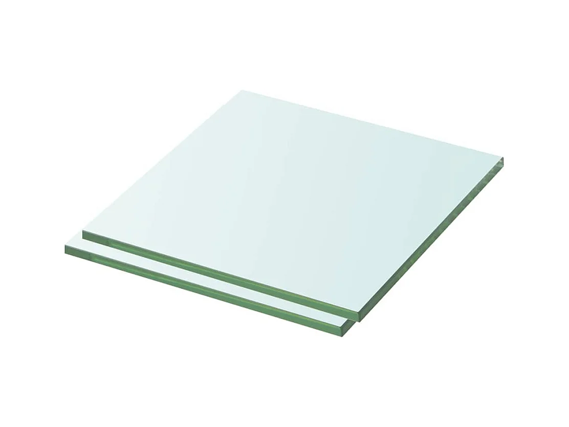 Panneaux d'étagère 2 pcs Verre Transparent 30 x 30 cm
