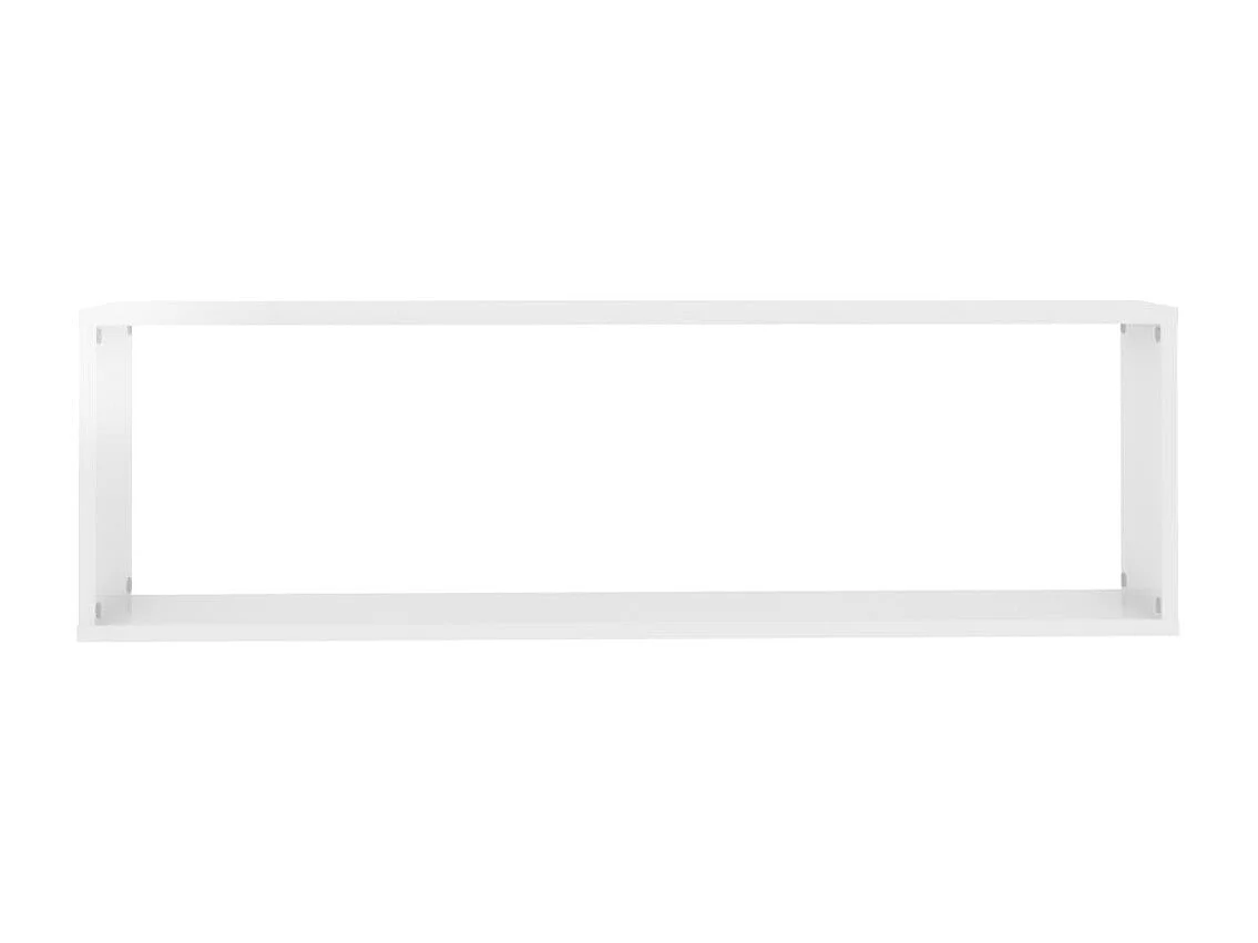 Wandkubusplanken, 4-delig, glanzend wit, bewerkt hout