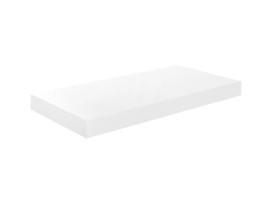 Estantería flotante de pared 4 piezas Blanco Brillo 50x23x3,8 cm MDF