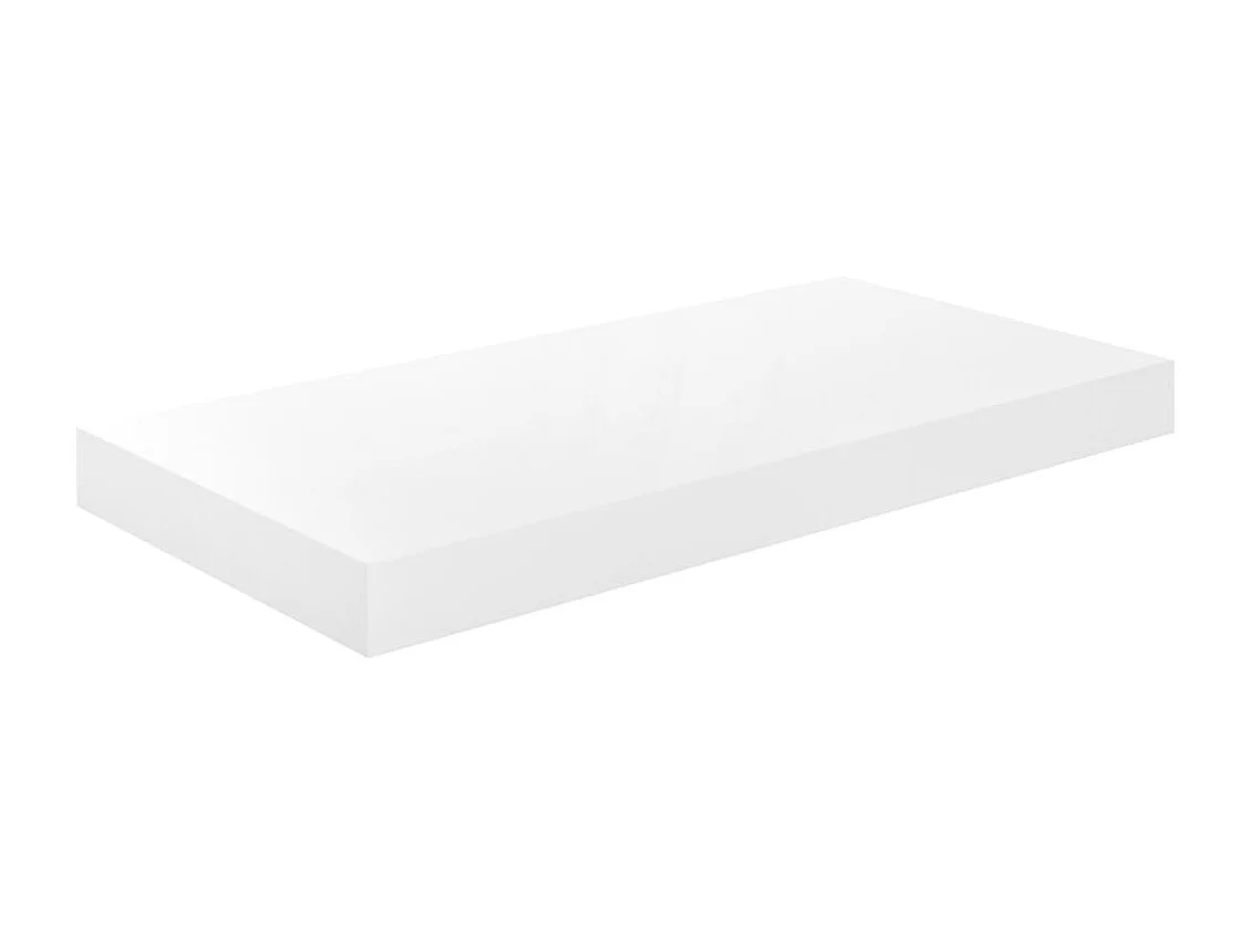 Estantería flotante de pared 4 piezas Blanco Brillo 50x23x3,8 cm MDF