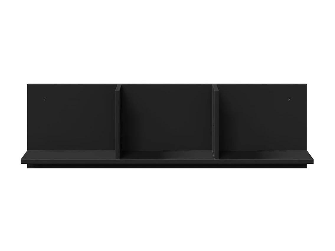 Wandkast 100x16,5x30 cm zwart bewerkt hout