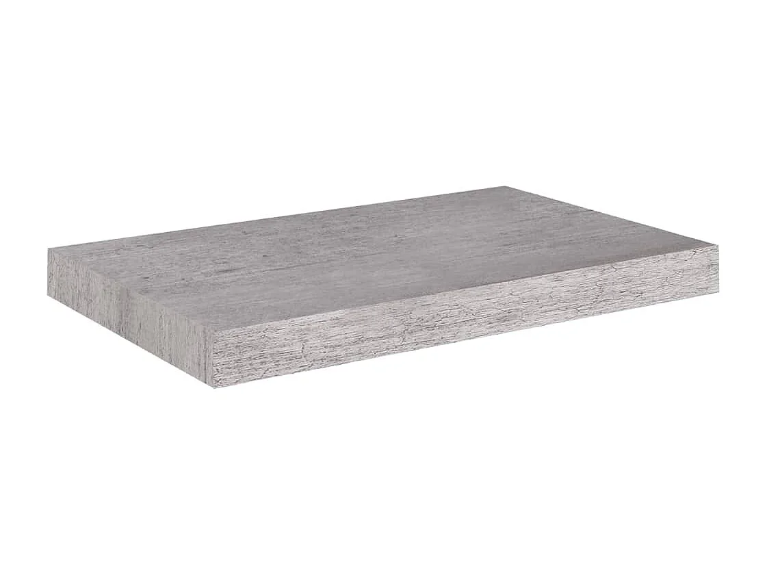 Étagère murale flottante gris béton 50x23x3,8 cm MDF