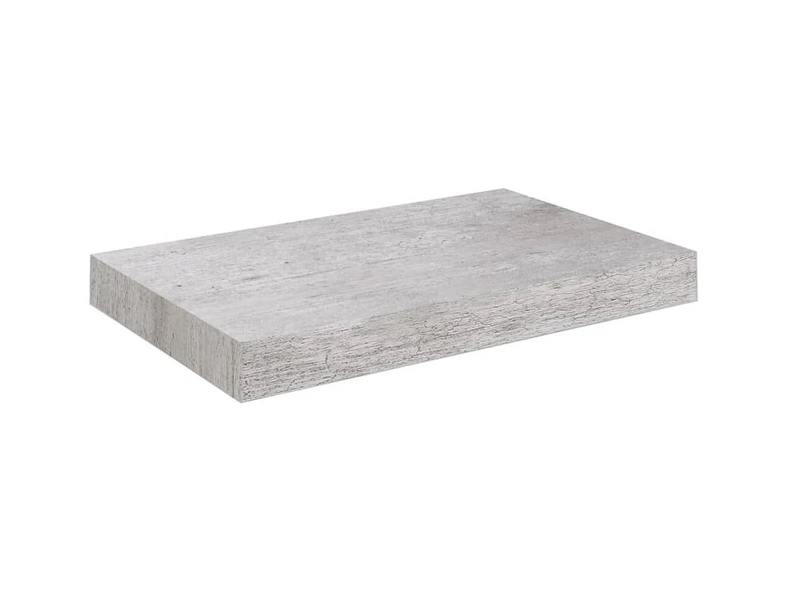 Étagère murale flottante gris béton 23x23,5x3,8 cm MDF