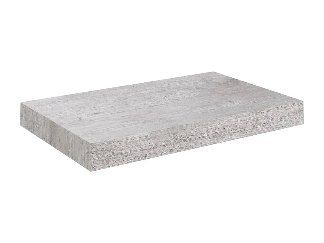 Étagère murale flottante gris béton 23x23,5x3,8 cm MDF