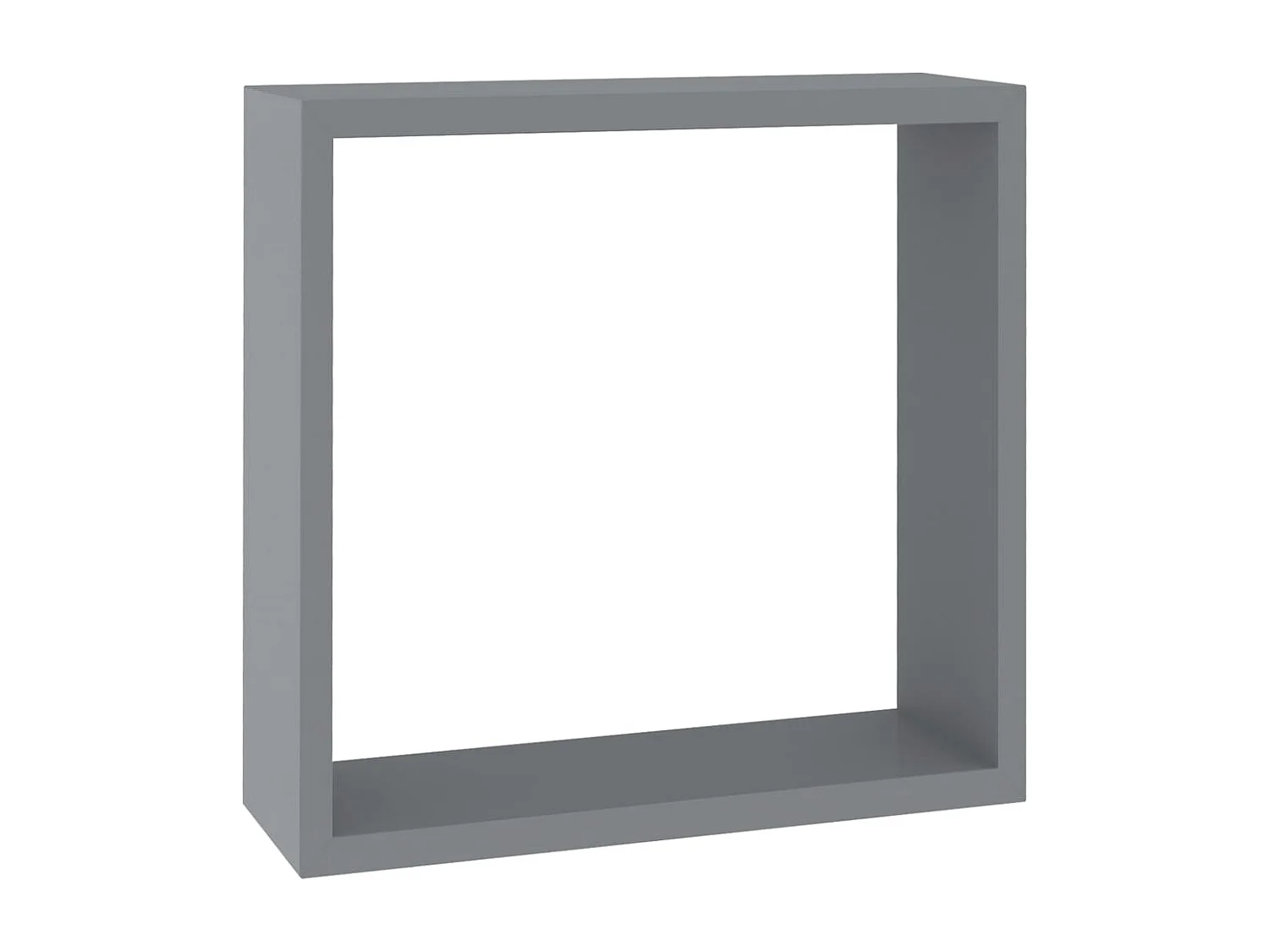 Mensole da parete a cubo 3 pezzi in MDF grigio